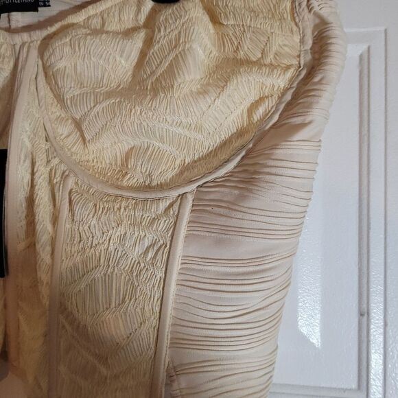 PRETTY little things Plus Size 22 Stone Textured push up Corset Top Nwt Unworn - Picture 5 of 8